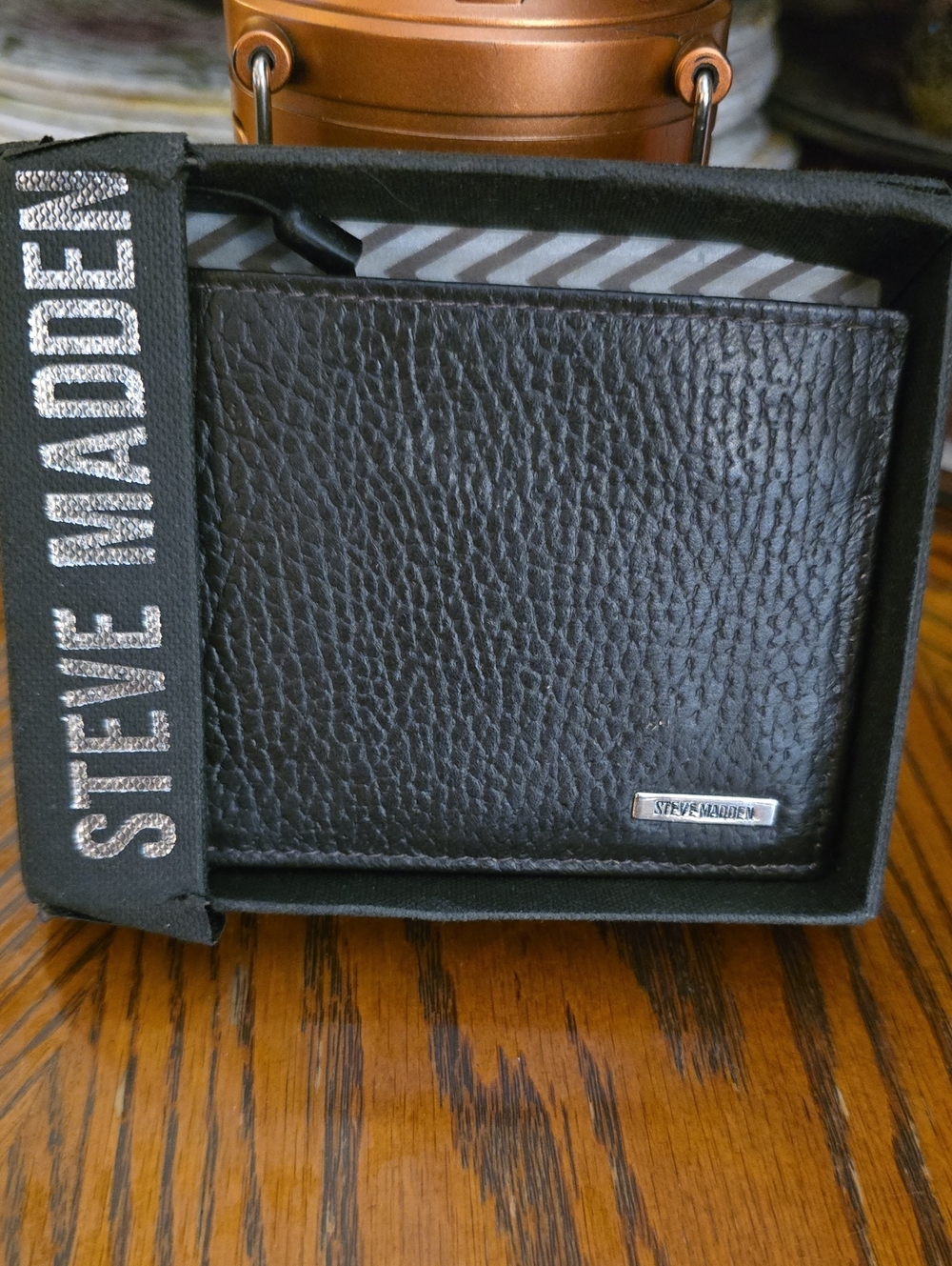 NWT Steve Madden Dark Brown Leather Wallet